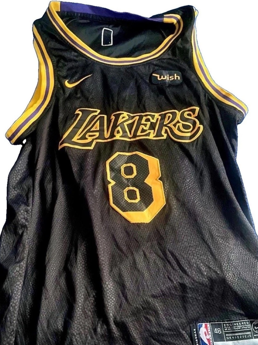 Nike Kobe Bryant Black Mamba #8/24 Lakers City Edition Swingman Jersey 48 Large